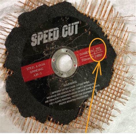 cutting disc accidents|it slipped in while grinding.